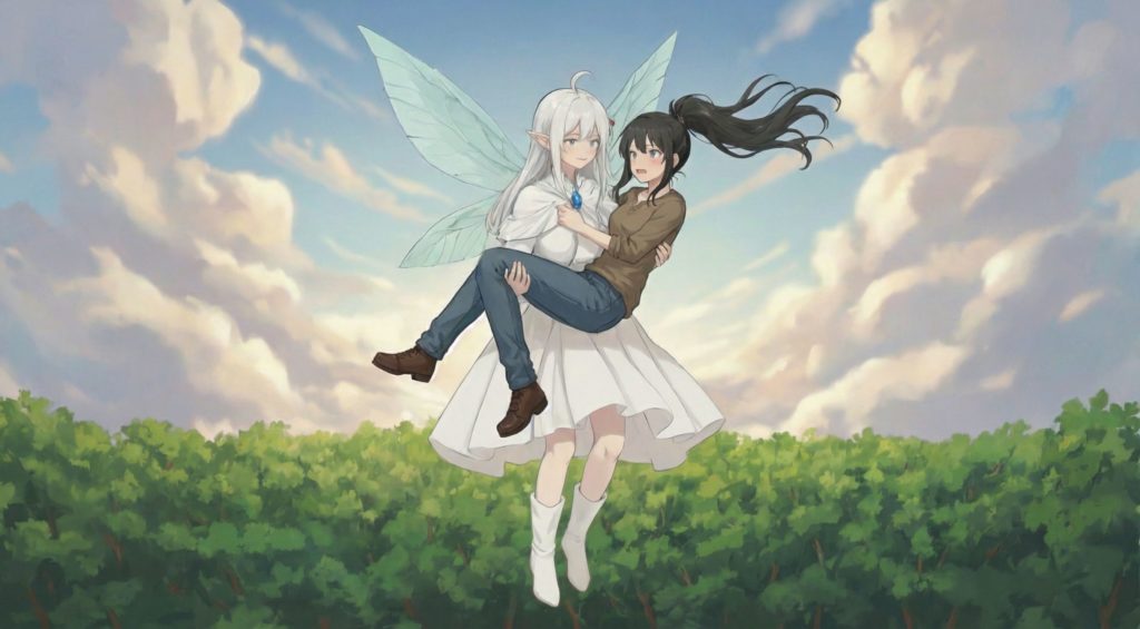 『異界の月のソプラニスタ』の挿絵。創作ファンタジー小説