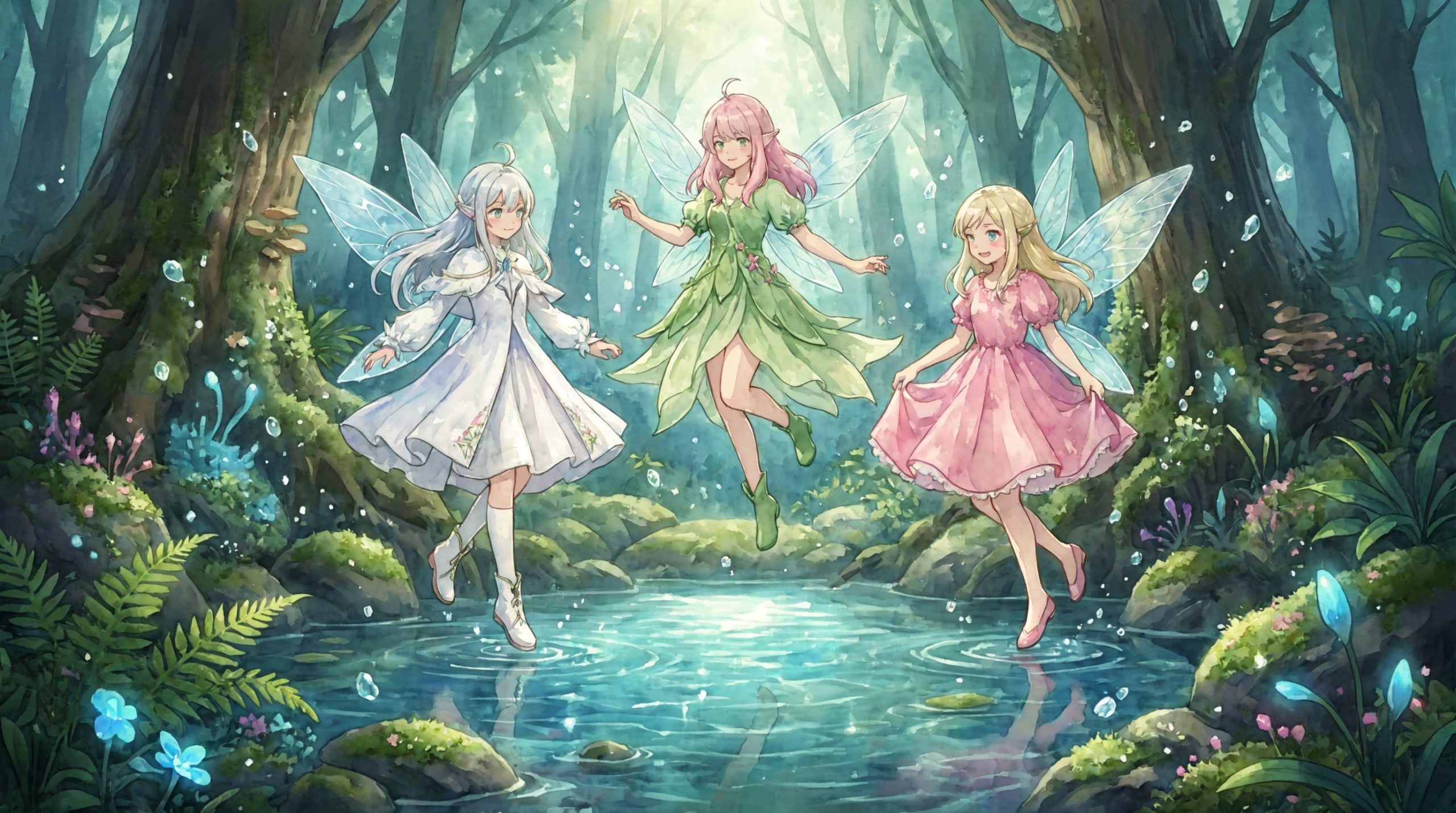 『異界の月のソプラニスタ』の挿絵。創作ファンタジー小説