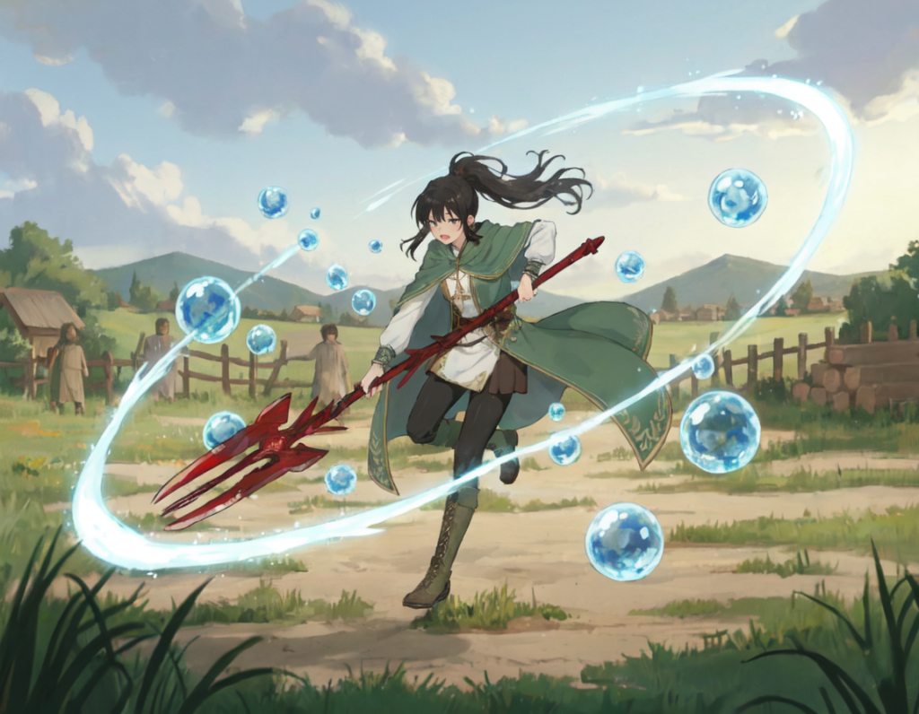 『異界の月のソプラニスタ』の挿絵。創作ファンタジー小説