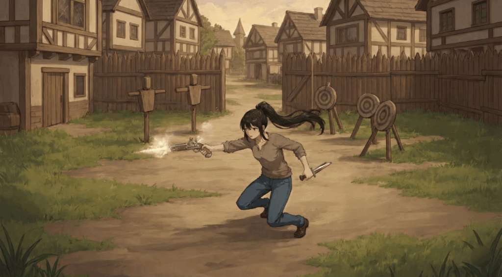 『異界の月のソプラニスタ』の挿絵。創作ファンタジー小説