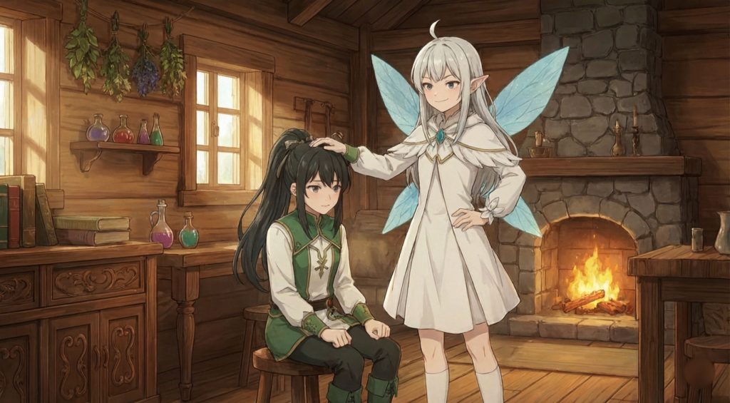 『異界の月のソプラニスタ』の挿絵。創作ファンタジー小説