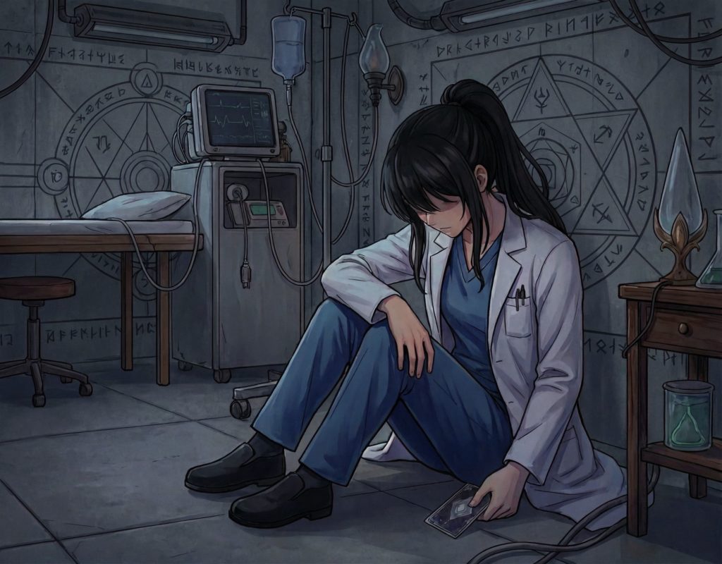 『異界の月のソプラニスタ』の挿絵。創作ファンタジー小説