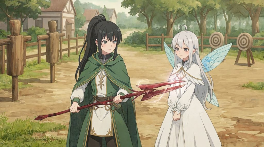 『異界の月のソプラニスタ』の挿絵。創作ファンタジー小説