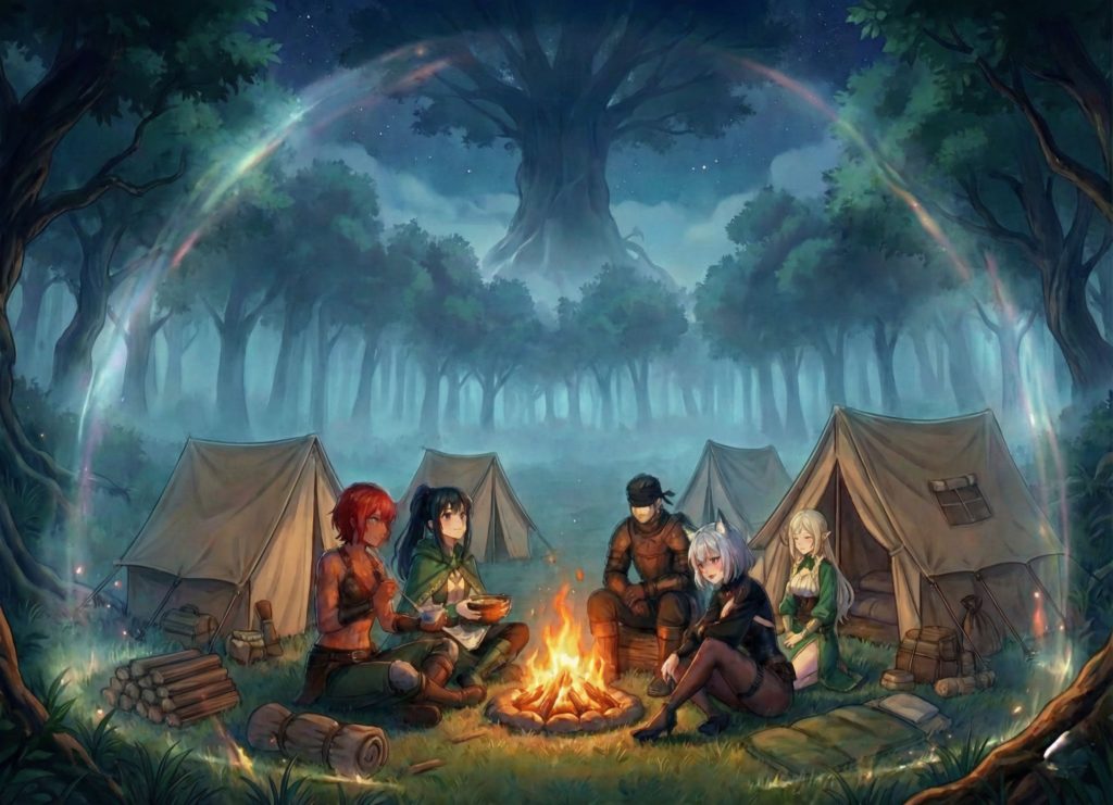 『異界の月のソプラニスタ』の挿絵。創作ファンタジー小説