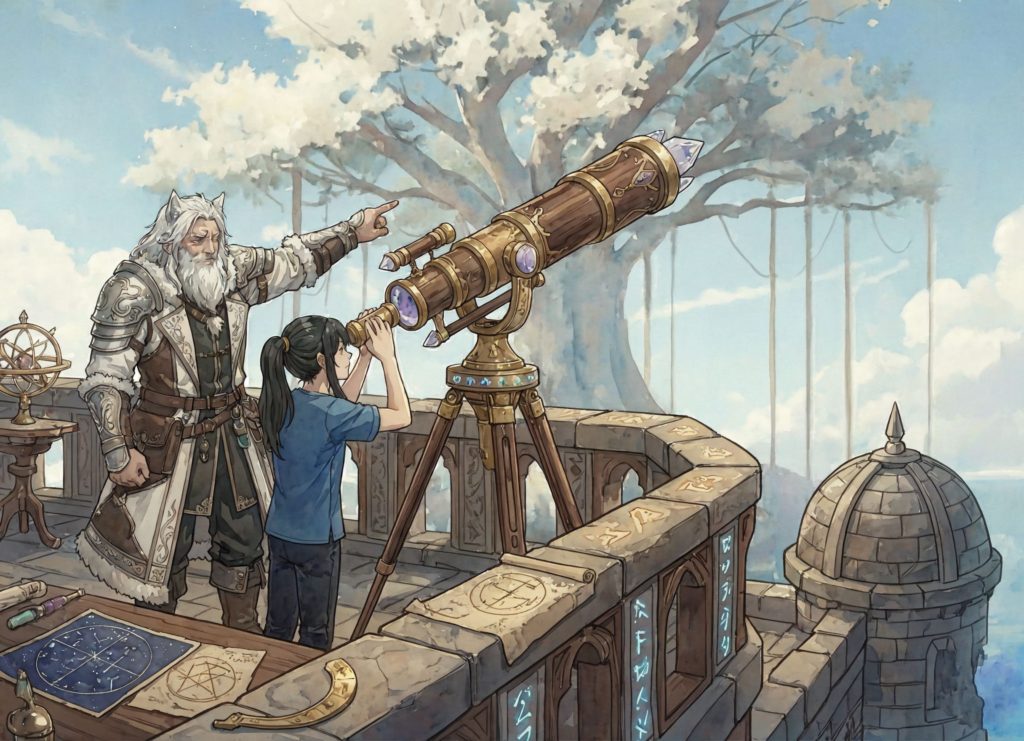 『異界の月のソプラニスタ』の挿絵。創作ファンタジー小説