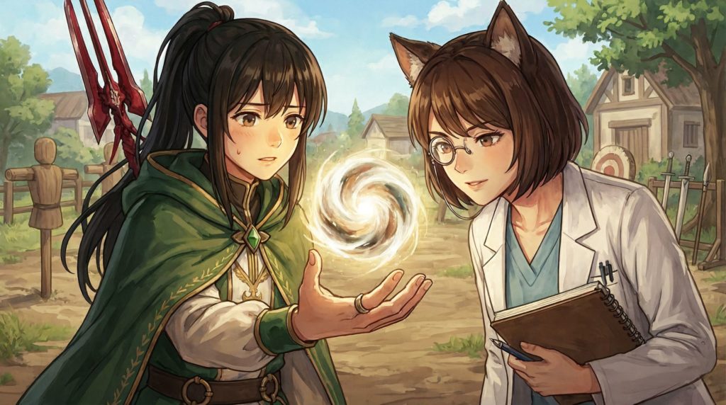 『異界の月のソプラニスタ』の挿絵。創作ファンタジー小説