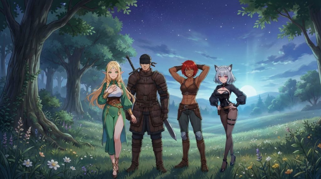 『異界の月のソプラニスタ』の挿絵。創作ファンタジー小説