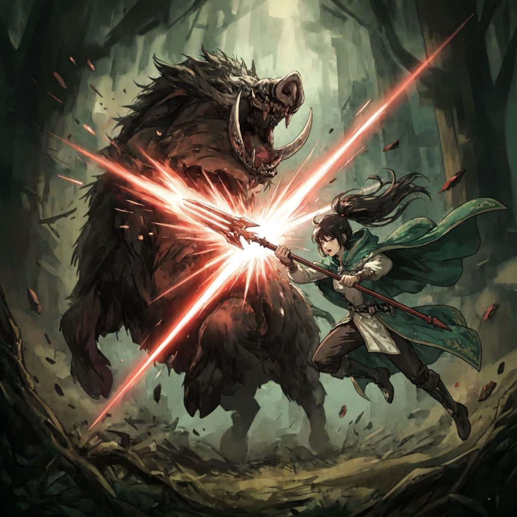 『異界の月のソプラニスタ』の挿絵。創作ファンタジー小説